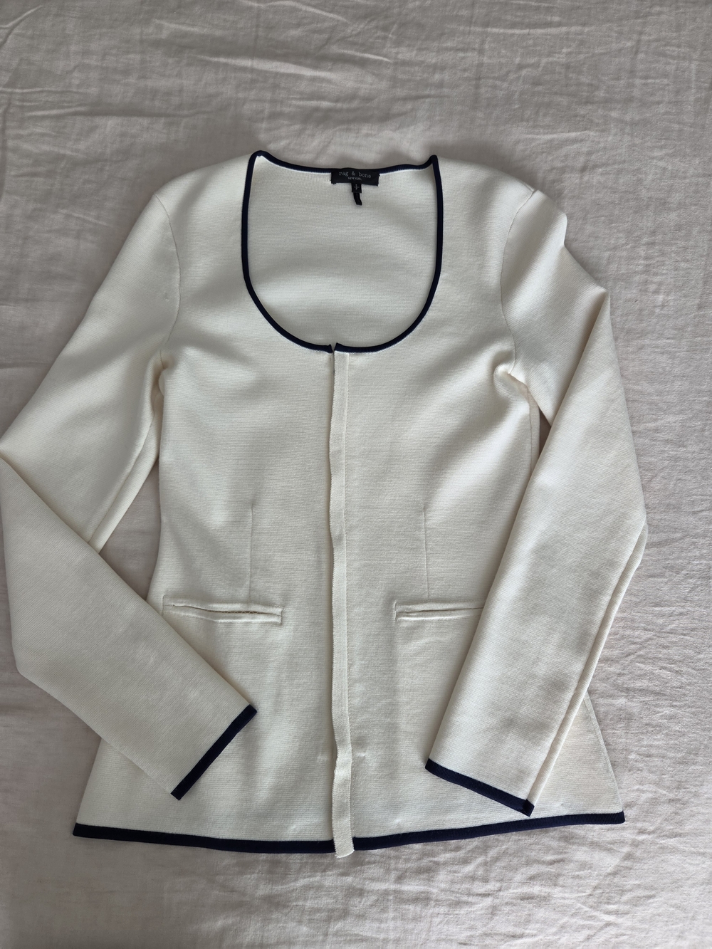 Rag And Bone Wool Cream Cardigan Sweater